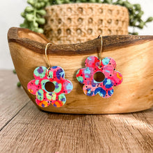 Load image into Gallery viewer, Genuine Leather Flower Earrings