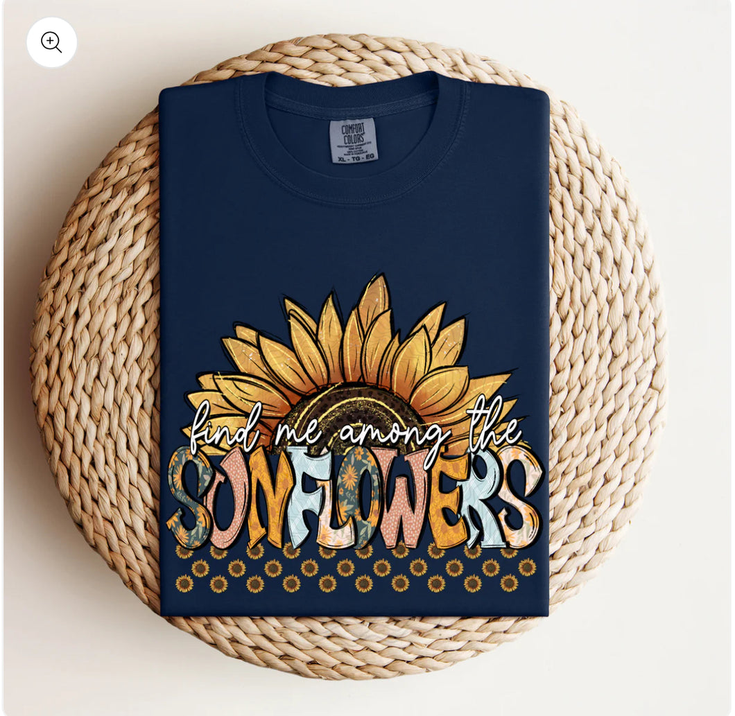 Find me among the sunflowers