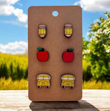 Load image into Gallery viewer, stud earrings 3 pack
